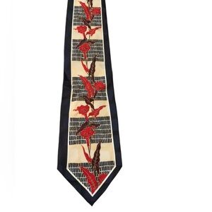 DiMaggio 100% silk vintage art deco floral pattern. Excellent used condition.